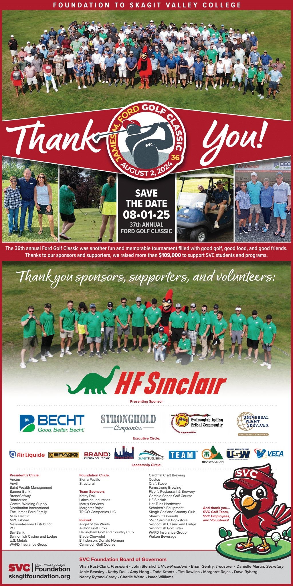 Skagit Valley College holds 36th annual James M. Ford Golf Classic